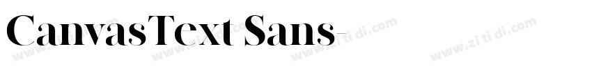 CanvasText Sans字体转换